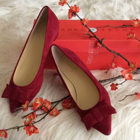 💞IVANKA TRUMP💞Abello dark red suede - Picture 13 of 16